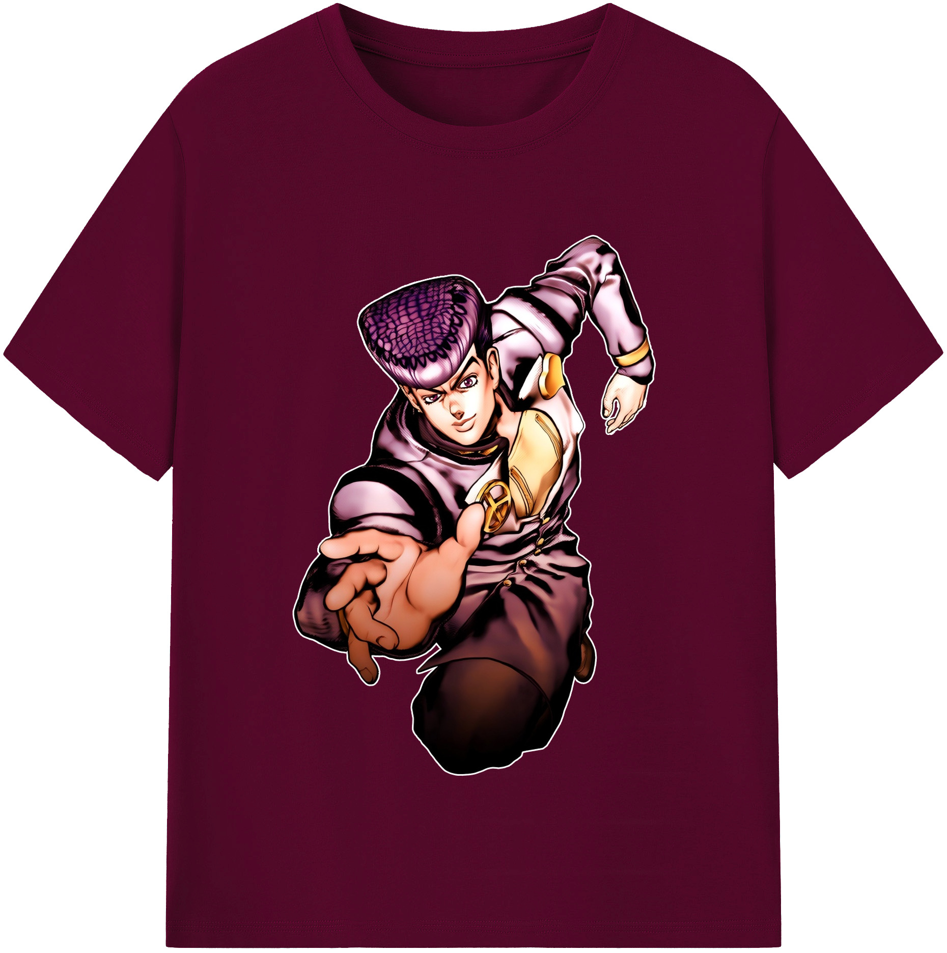 （画像用） ジョジョの奇妙な冒険 ひがしかた じょうすけ JoJo's Bizarre Adventure Higashikata Josuke レディースカジュアルプリントTシャツ（綿100％）
